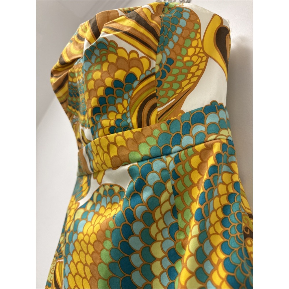 Trina Turk Cora Pisces Strapless Dress Banana Republic collab pop art floral 4P - Picture 2 of 12